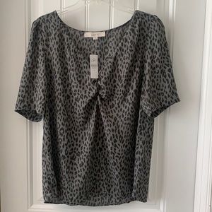 Loft cheetah blouse